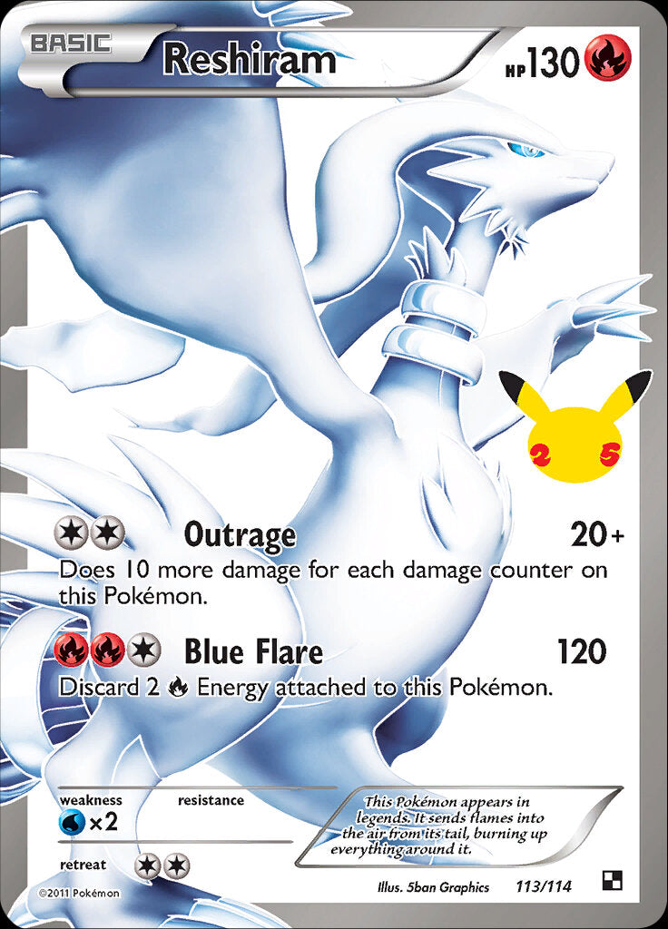 Reshiram (113/114) [Celebrations: 25th Anniversary - Classic Collection] | Good Games Morley