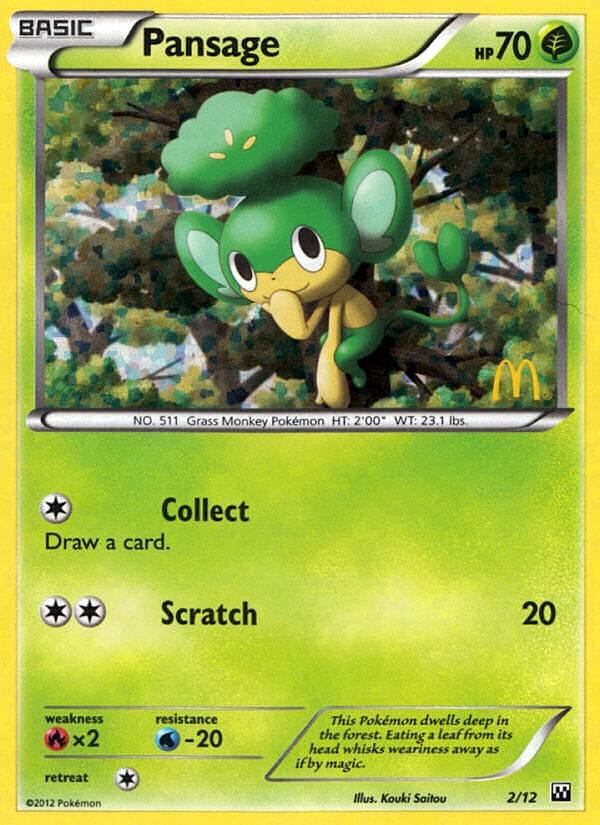 Pansage (2/12) [McDonald's Promos: 2012 Collection] | Good Games Morley