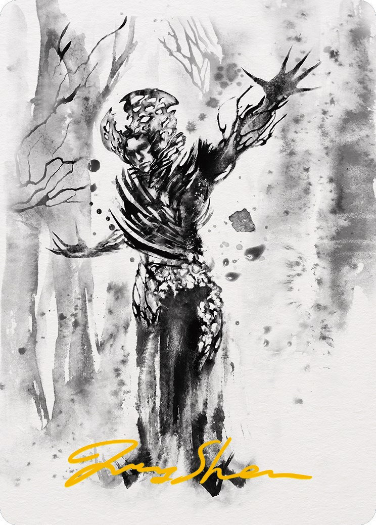 Rustvine Cultivator Art Card (Gold-Stamped Signature) [Phyrexia: All Will Be One Art Series] | Good Games Morley