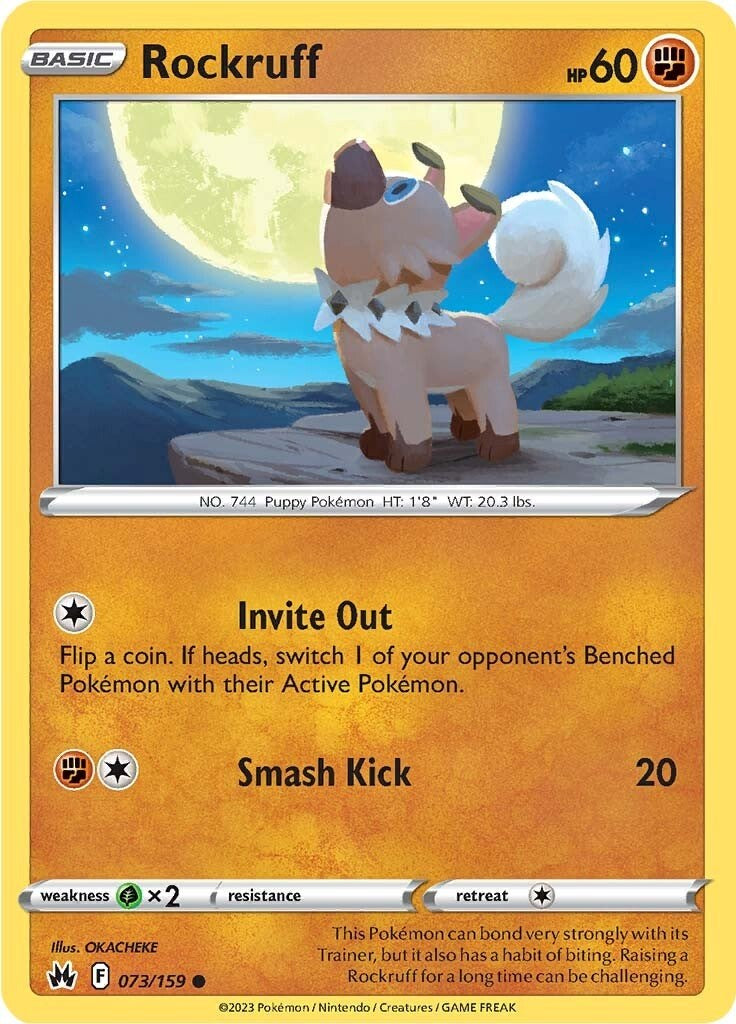 Rockruff (073/159) [Sword & Shield: Crown Zenith] | Good Games Morley
