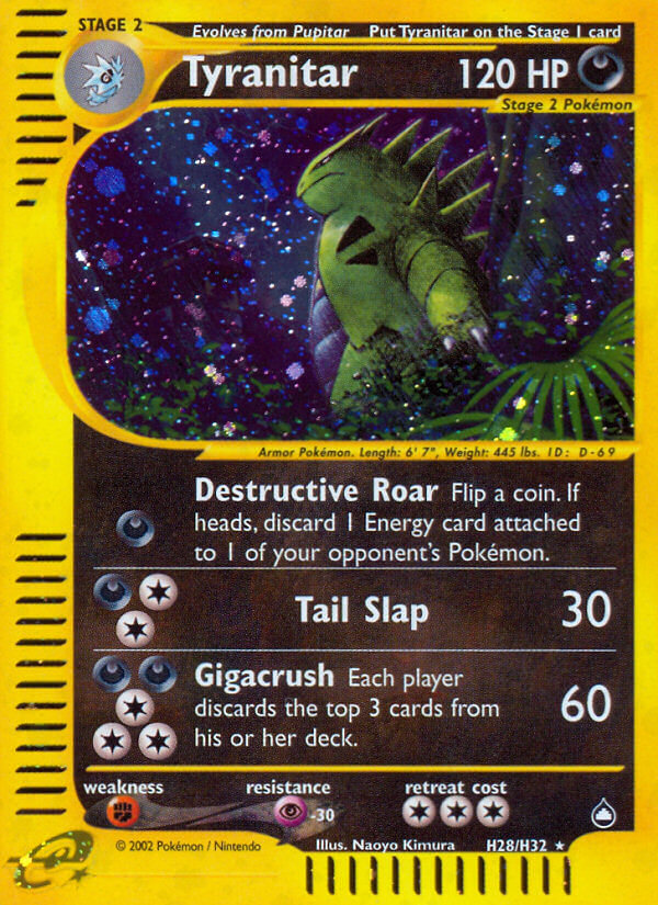 Tyranitar (H28/H32) [Aquapolis] | Good Games Morley