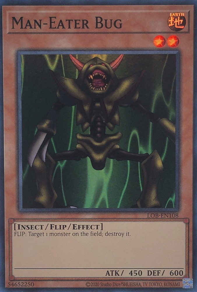 Man-Eater Bug (25th Anniversary) [LOB-EN108] Super Rare | Good Games Morley
