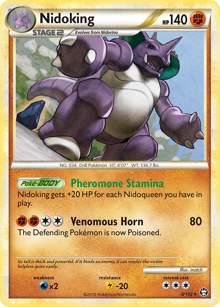 Nidoking (6/102) (Theme Deck Exclusive) [HeartGold & SoulSilver: Triumphant] | Good Games Morley