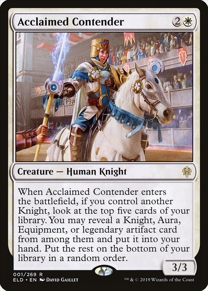 Acclaimed Contender [Throne of Eldraine] | Good Games Morley