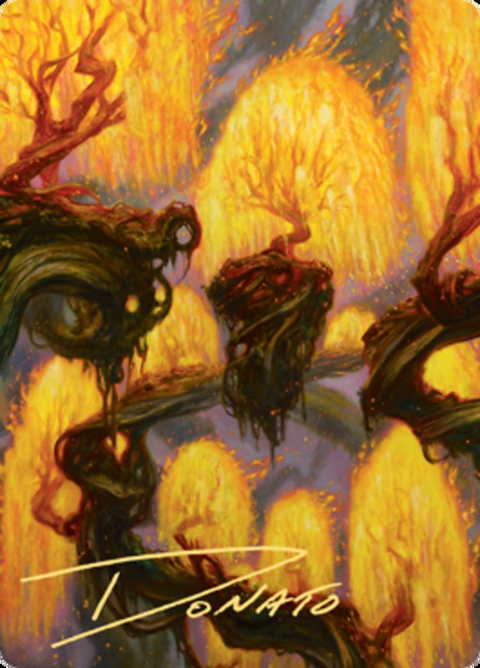 Grove of the Burnwillows Art Card (Gold-Stamped Signature) [Zendikar Rising Art Series] | Good Games Morley