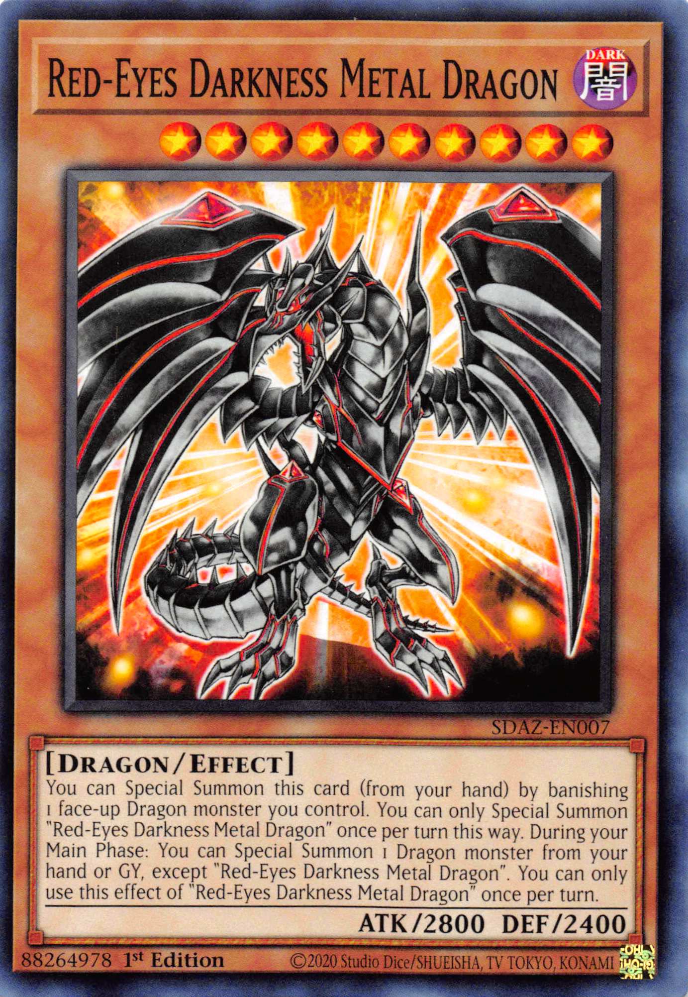 Red-Eyes Darkness Metal Dragon [SDAZ-EN007] Common | Good Games Morley