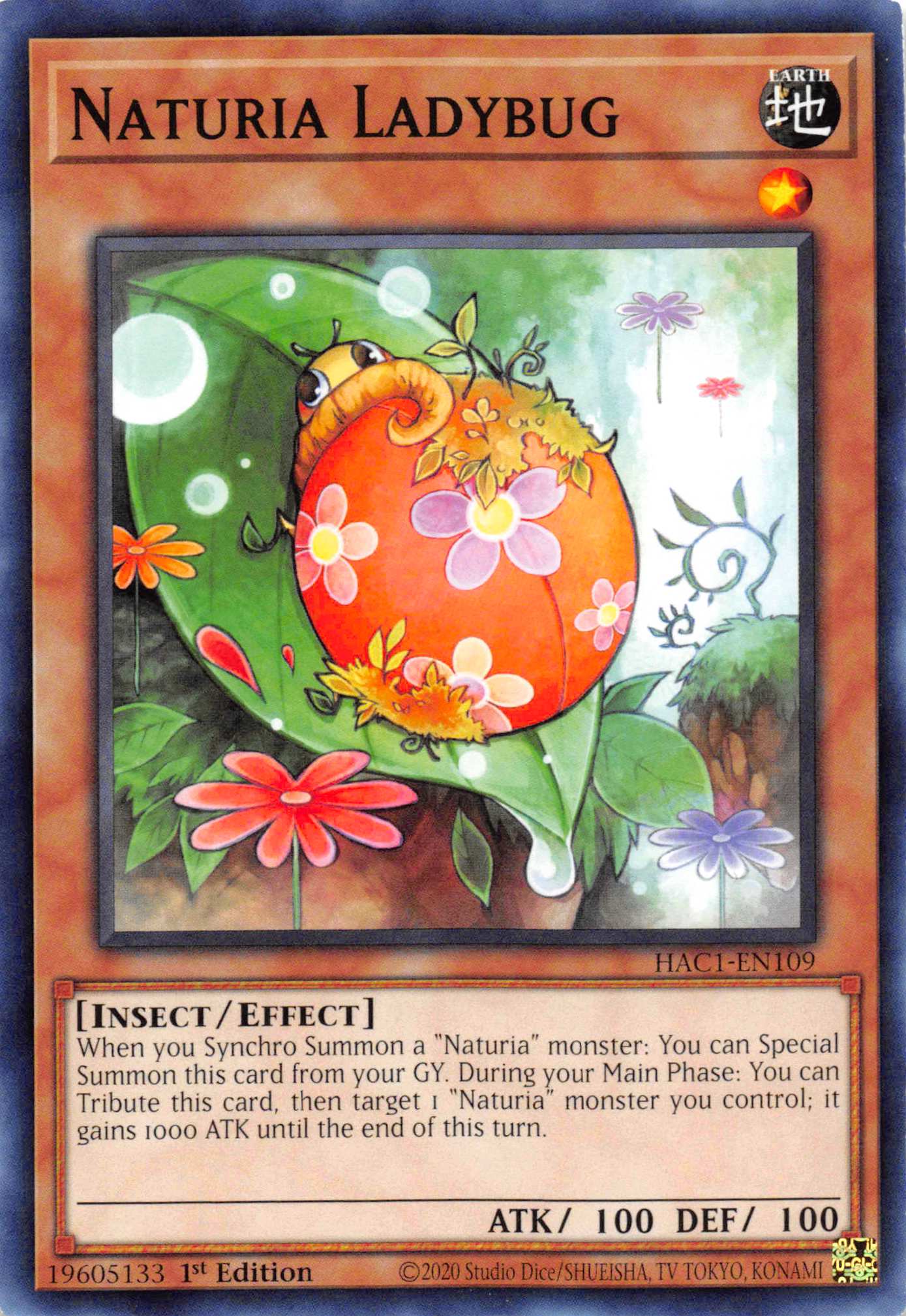 Naturia Ladybug (Duel Terminal) [HAC1-EN109] Parallel Rare | Good Games Morley