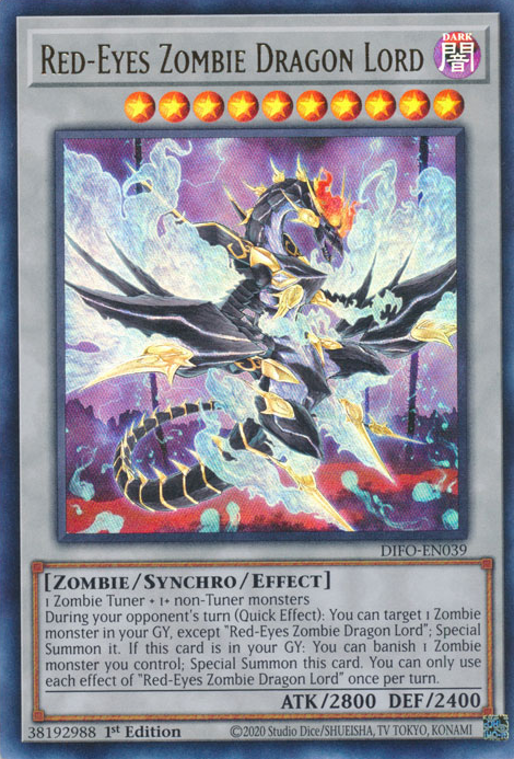 Red-Eyes Zombie Dragon Lord [DIFO-EN039] Ultra Rare | Good Games Morley