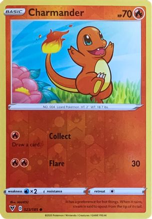 Charmander (023/185) (Reverse Cosmos Holo) [Sword & Shield: Vivid Voltage] | Good Games Morley