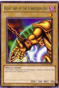 Right Arm of the Forbidden One (Green) [DL11-EN004] Rare | Good Games Morley