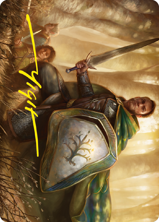 Boromir, Warden of the Tower Art Card (Gold-Stamped Signature) [The Lord of the Rings: Tales of Middle-earth Art Series] | Good Games Morley