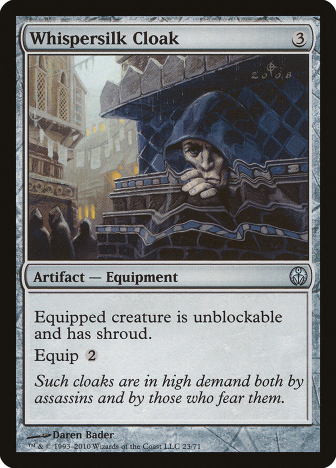 Whispersilk Cloak [Duel Decks: Phyrexia vs. the Coalition] | Good Games Morley
