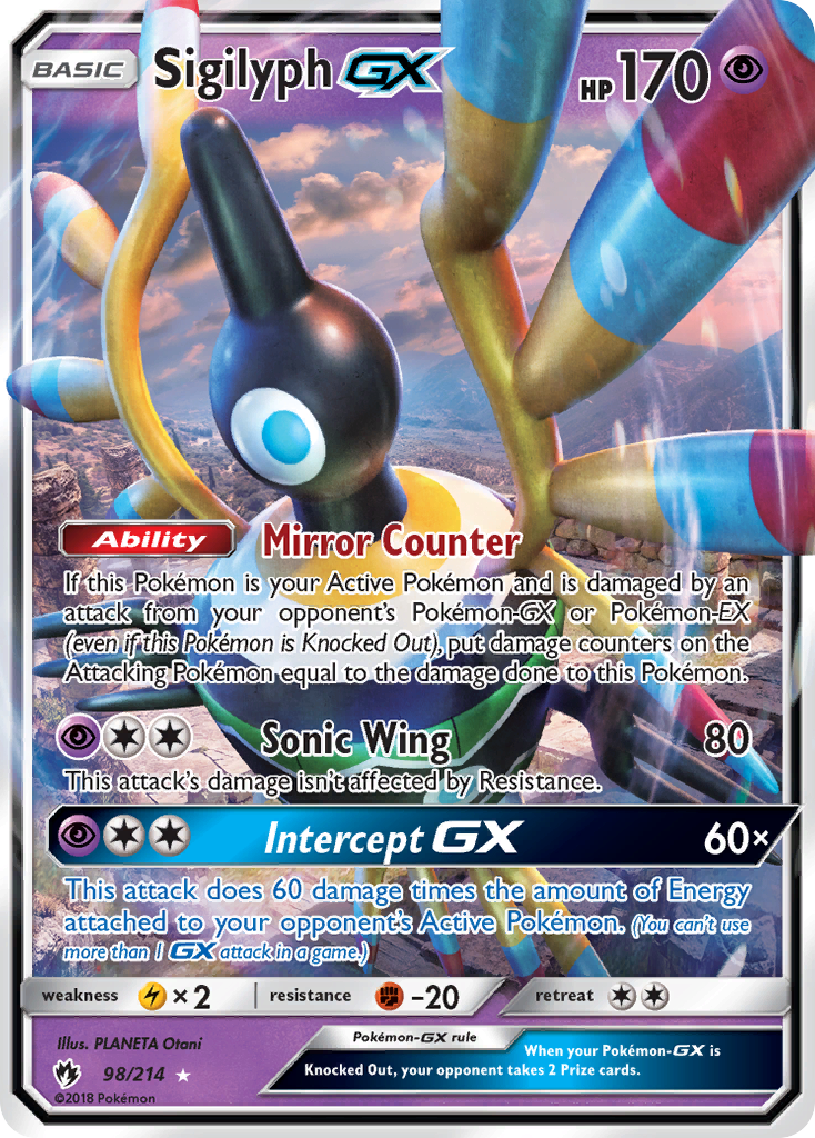 Sigilyph GX (98/214) [Sun & Moon: Lost Thunder] | Good Games Morley