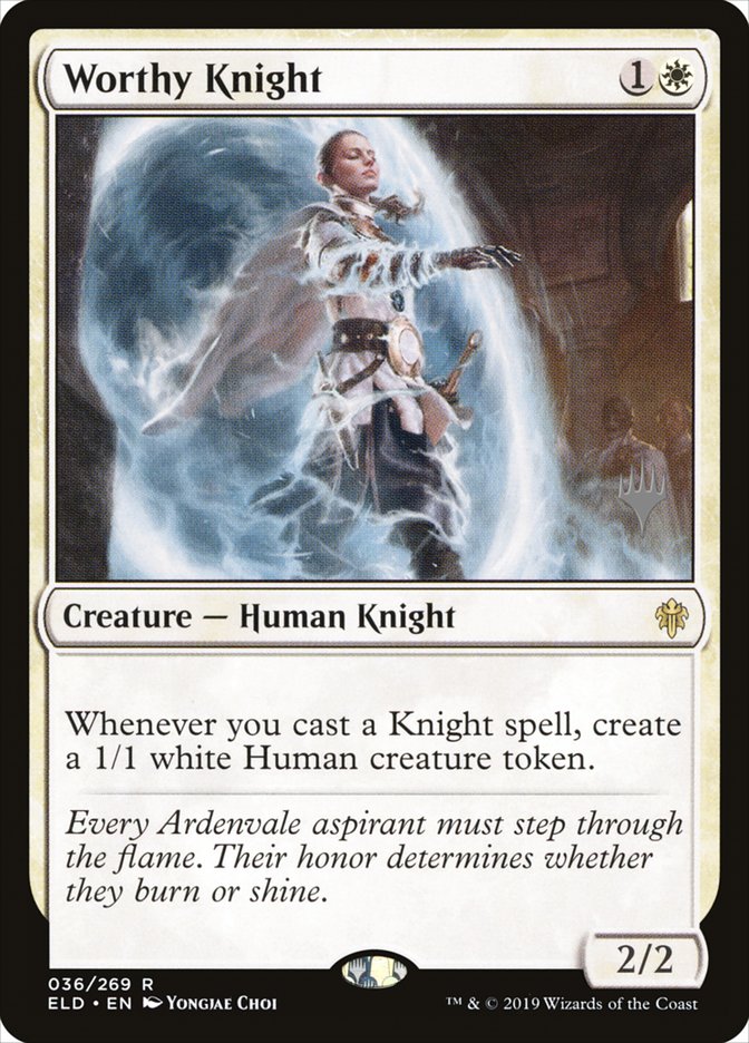 Worthy Knight (Promo Pack) [Throne of Eldraine Promos] | Good Games Morley