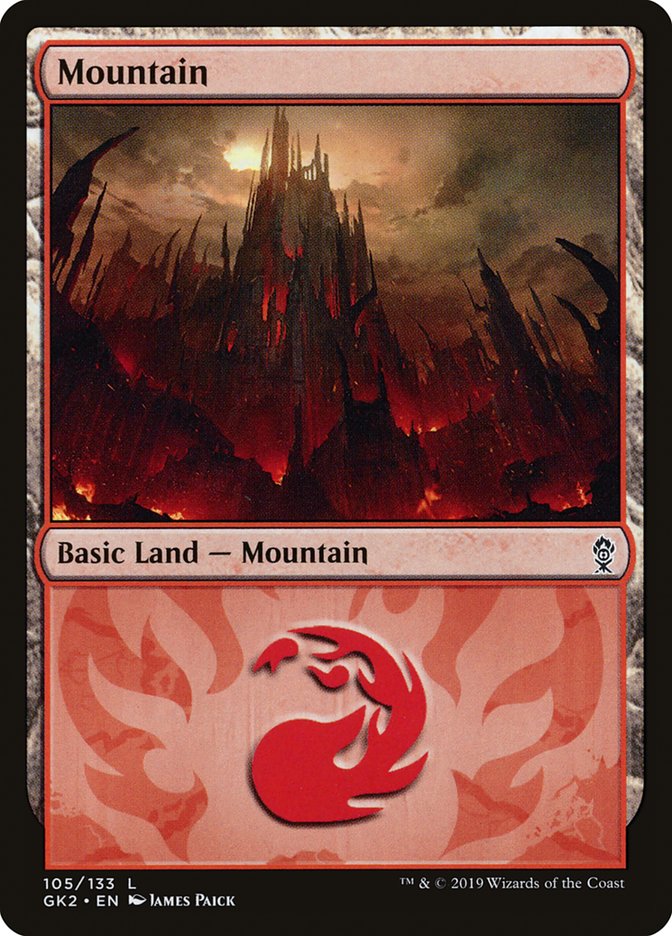 Mountain (105) [Ravnica Allegiance Guild Kit] | Good Games Morley