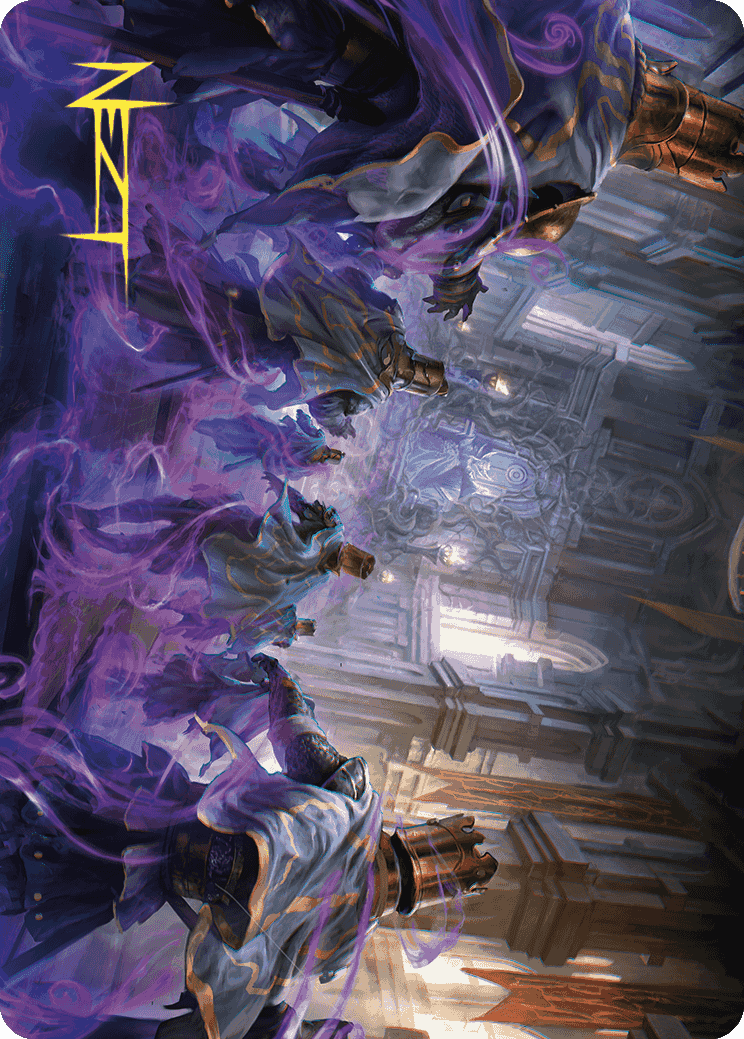 Eerie Interference Art Card (Gold-Stamped Signature) [Wilds of Eldraine Art Series] | Good Games Morley