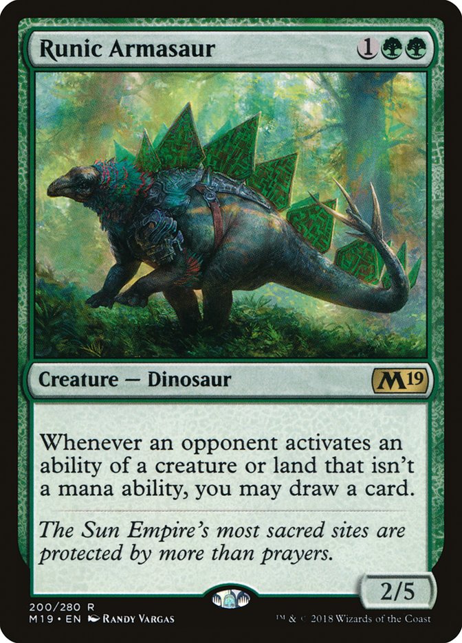 Runic Armasaur [Core Set 2019] | Good Games Morley