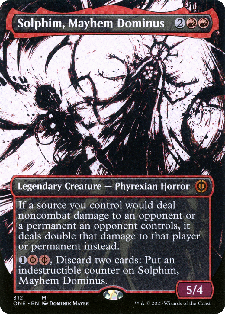 Solphim, Mayhem Dominus (Borderless Ichor) [Phyrexia: All Will Be One] | Good Games Morley