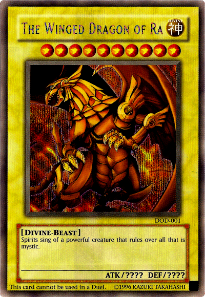 The Winged Dragon of Ra [DOD-001] Prismatic Secret Rare | Good Games Morley