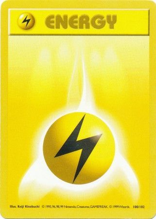 Lightning Energy (100/102) [Base Set Shadowless Unlimited] | Good Games Morley