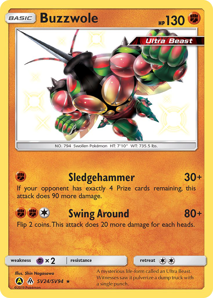 Buzzwole (SV24/SV94) [Sun & Moon: Hidden Fates - Shiny Vault] | Good Games Morley