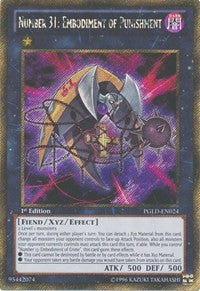 Number 31: Embodiment of Punishment [PGLD-EN024] Gold Secret Rare | Good Games Morley
