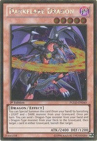 Darkflare Dragon [PGLD-EN040] Gold Rare | Good Games Morley