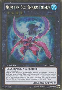 Number 32: Shark Drake [PGLD-EN044] Gold Rare | Good Games Morley