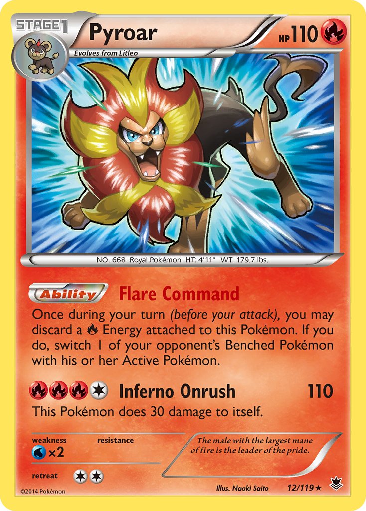 Pyroar (12/119) (Theme Deck Exclusive) [XY: Phantom Forces] | Good Games Morley
