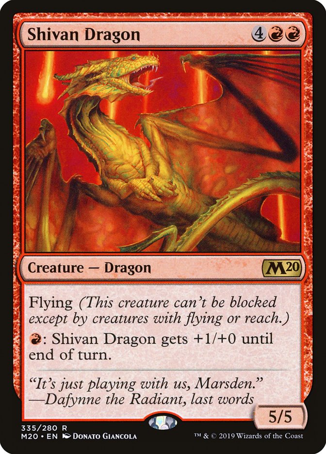 Shivan Dragon [Core Set 2020] | Good Games Morley