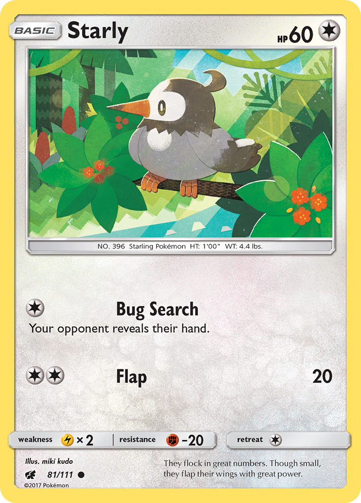 Starly (81/111) [Sun & Moon: Crimson Invasion] | Good Games Morley