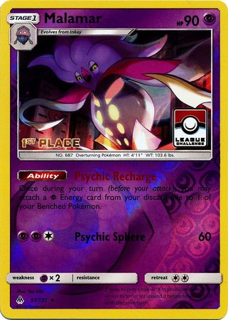 Malamar (51/131) (League Promo 1st Place) [Sun & Moon: Forbidden Light] | Good Games Morley