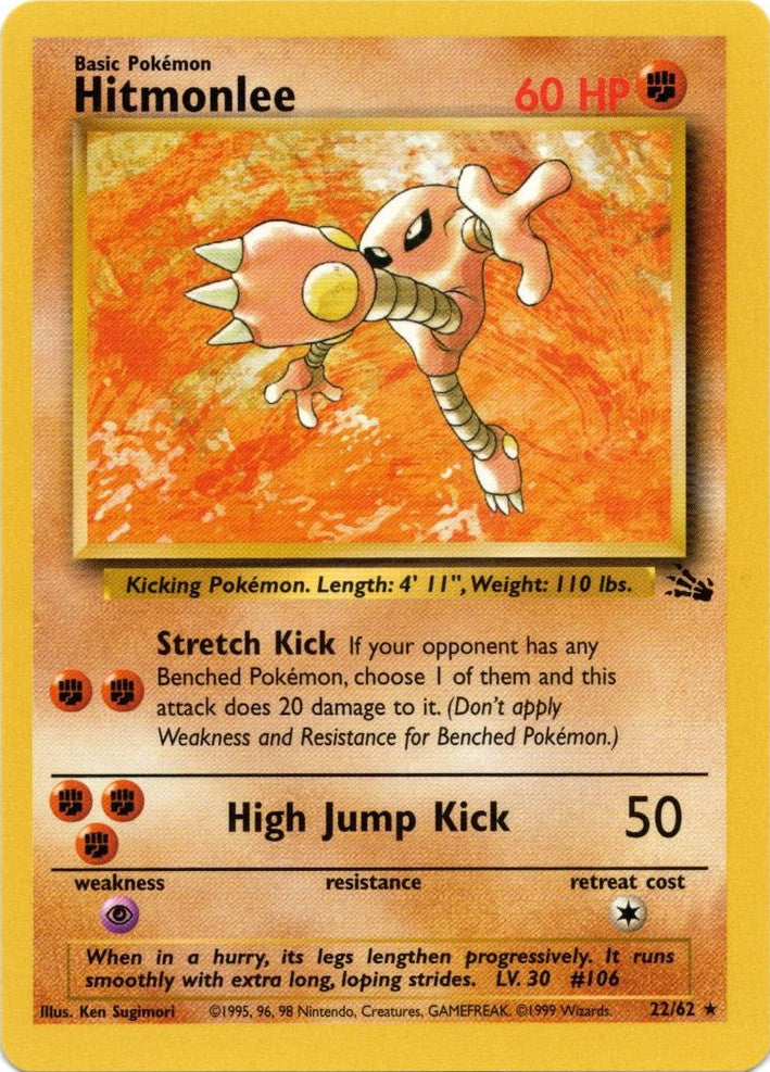 Hitmonlee (22/62) [Fossil Unlimited] | Good Games Morley