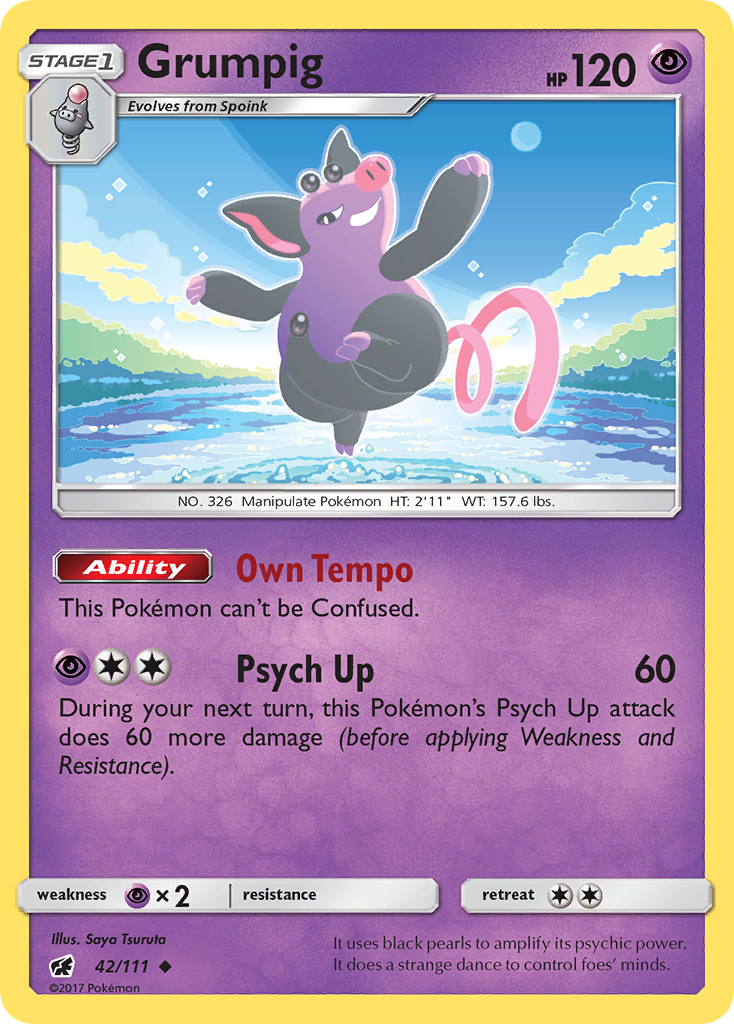 Grumpig (42/111) [Sun & Moon: Crimson Invasion] | Good Games Morley