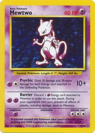 Mewtwo (10/102) [Base Set Unlimited] | Good Games Morley