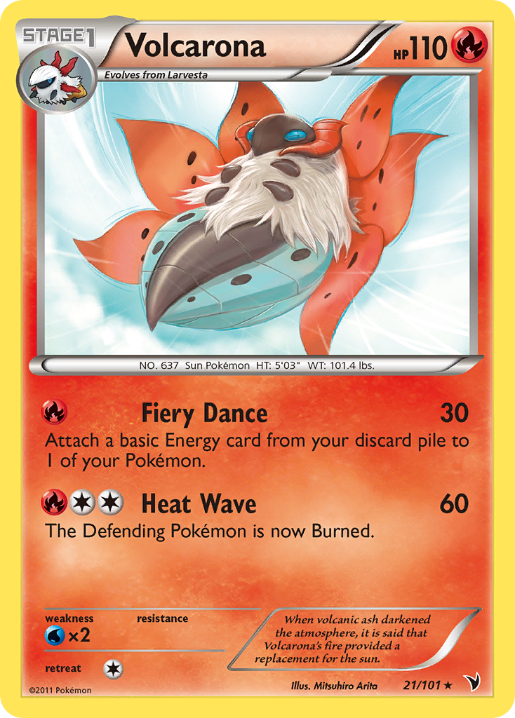 Volcarona (21/101) [Black & White: Noble Victories] | Good Games Morley