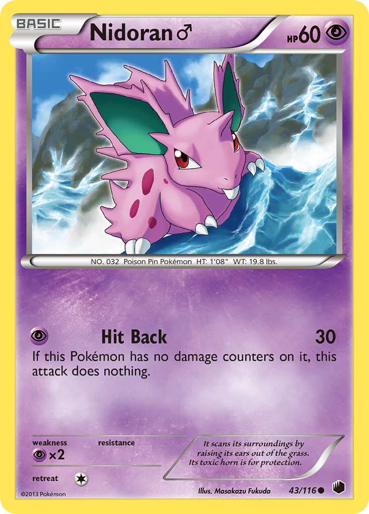 Nidoran (43/116) (Male) [Black & White: Plasma Freeze] | Good Games Morley