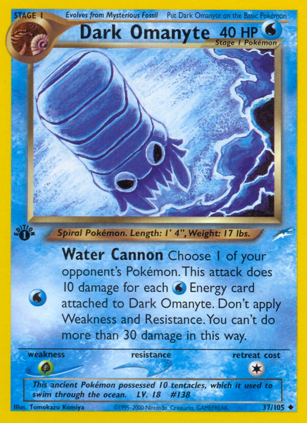 Dark Omanyte (37/105) [Neo Destiny 1st Edition] | Good Games Morley