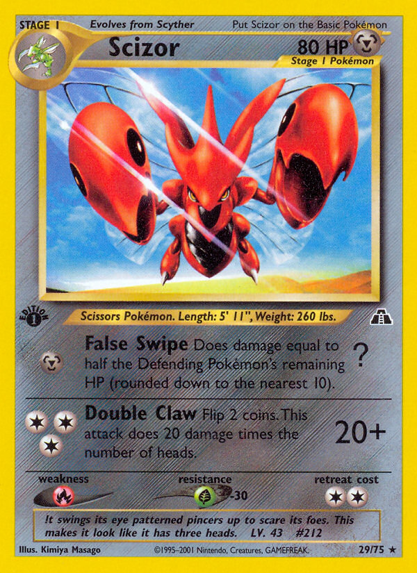 Scizor (29/75) [Neo Discovery 1st Edition] | Good Games Morley
