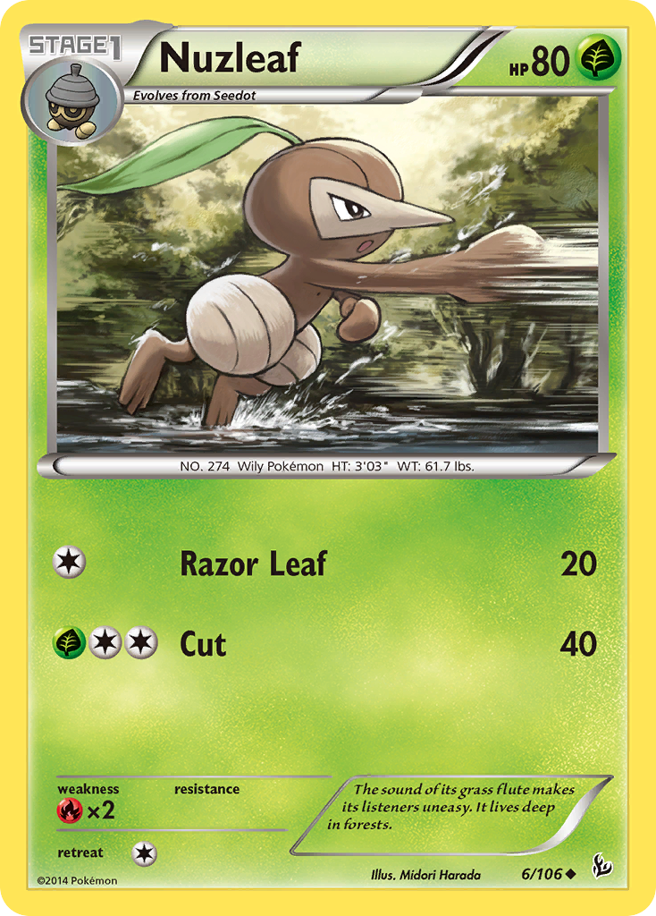 Nuzleaf (6/106) [XY: Flashfire] | Good Games Morley