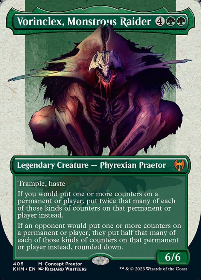 Vorinclex, Monstrous Raider (Borderless Concept Praetors) [Phyrexia: All Will Be One] | Good Games Morley