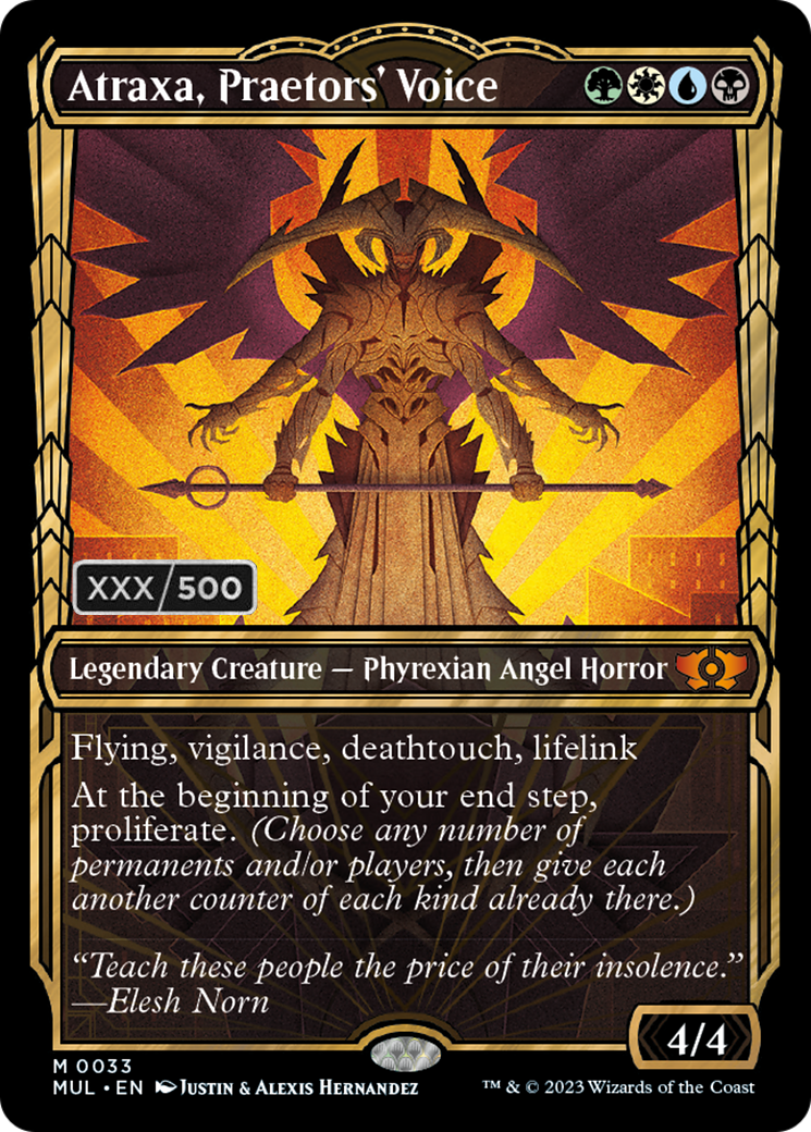 Atraxa, Praetors' Voice (Serialized) [Multiverse Legends] | Good Games Morley
