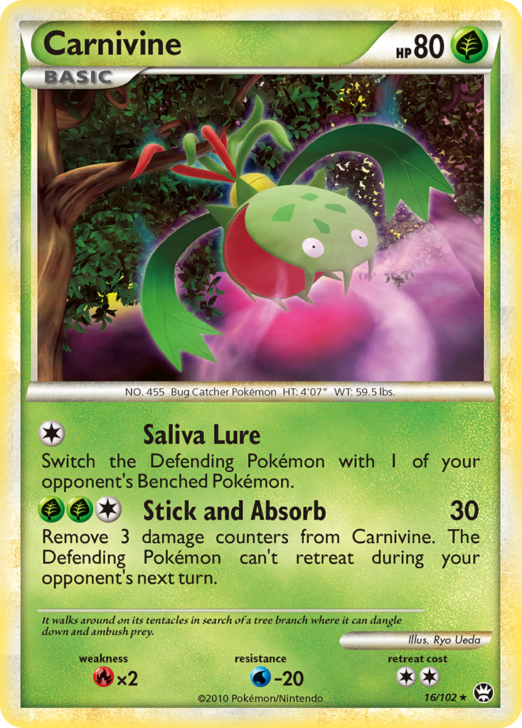 Carnivine (16/102) [HeartGold & SoulSilver: Triumphant] | Good Games Morley