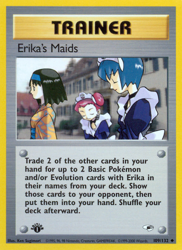 Erika's Maids (109/132) [Gym Heroes 1st Edition] | Good Games Morley