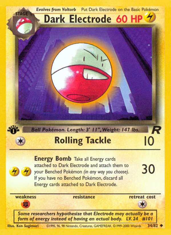 Dark Electrode (34/82) [Team Rocket 1st Edition] | Good Games Morley