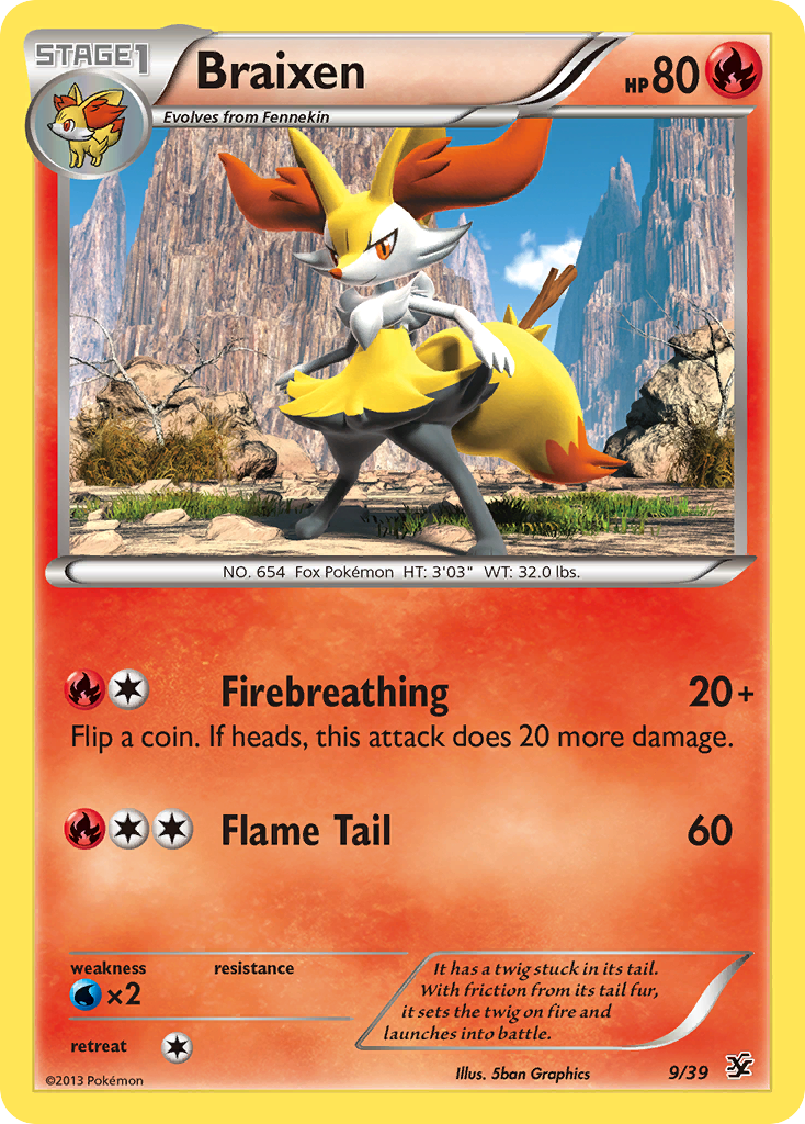 Braixen (9/39) [XY: Kalos Starter Set] | Good Games Morley
