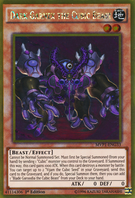 Dark Garnex the Cubic Beast [MVP1-ENG33] Gold Rare | Good Games Morley