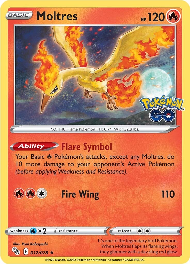 Moltres (012/078) [Pokémon GO] | Good Games Morley