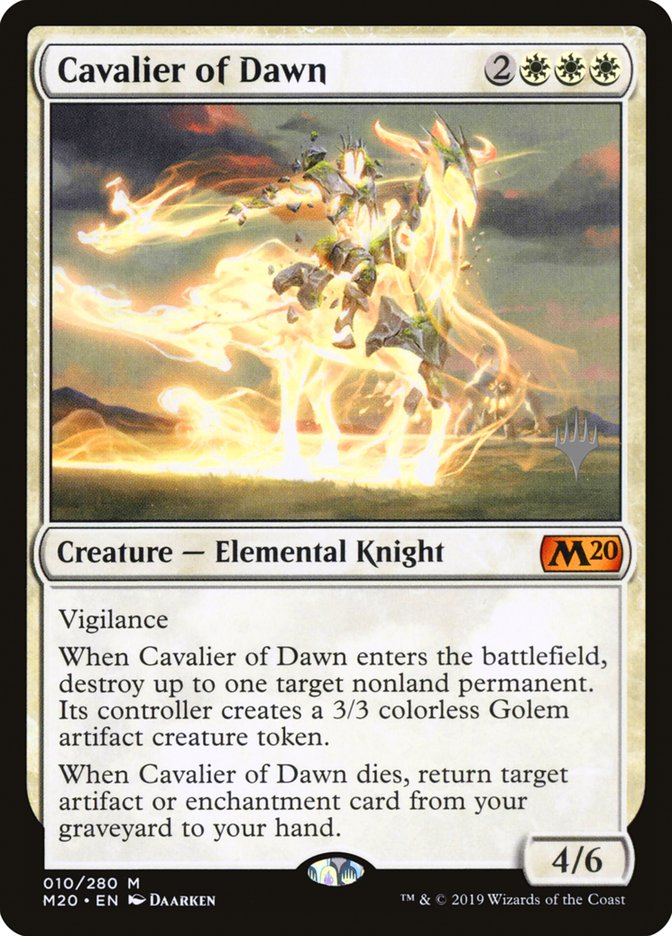 Cavalier of Dawn (Promo Pack) [Core Set 2020 Promos] | Good Games Morley