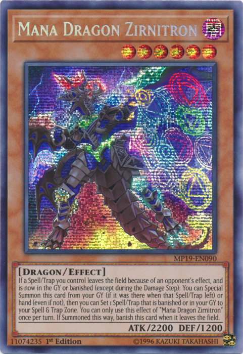 Mana Dragon Zirnitron [MP19-EN090] Prismatic Secret Rare | Good Games Morley